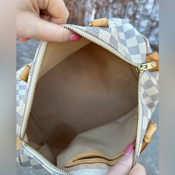 Louis Vuitton LV Hand Bag Speedy 30 White Damier Azur - Picture 11 of 16